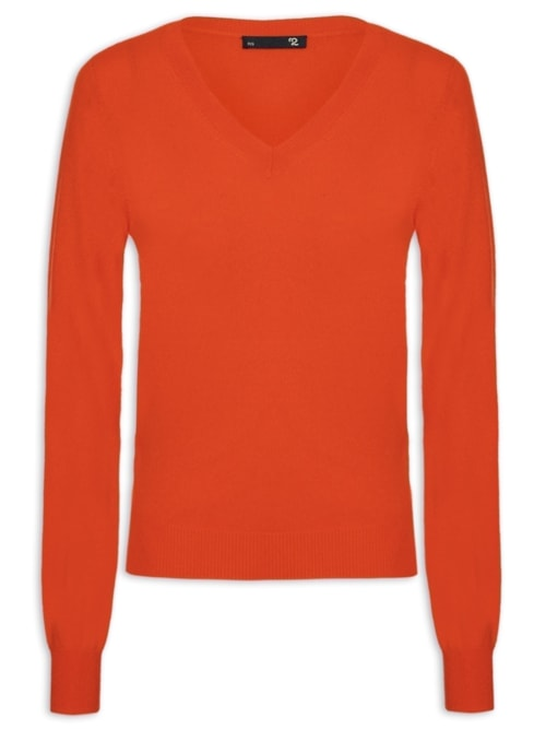Suéter Feminino Puro Cashmere Gola V - Vermelho Suéter Feminino Puro Cashmere Gola V - Vermelho
