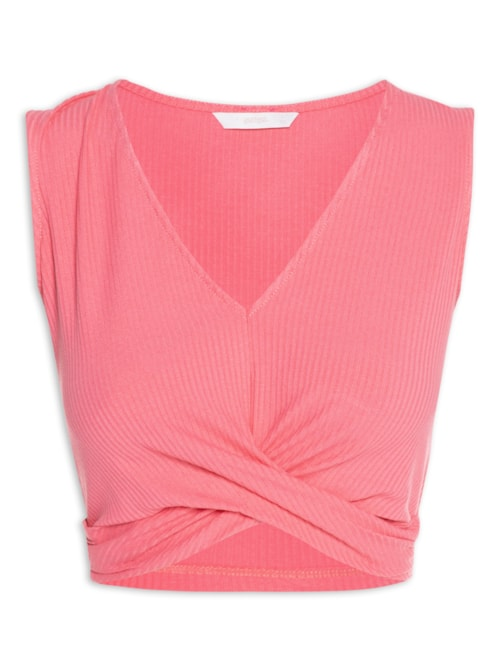 Blusa Feminina Malha Canelada Sevilha - Rosa