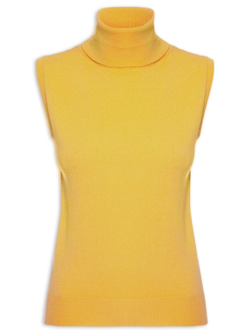 Blusa Feminina Gola Alta Puro Cashmere - Amarelo Blusa Feminina Gola Alta Puro Cashmere - Amarelo
