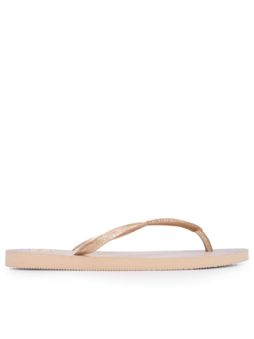Sandália Feminina Havaianas Slim Gloss - Dourado Sandália Feminina Havaianas Slim Gloss - Dourado