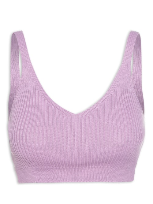 Top Tricot Cropped - Lilás