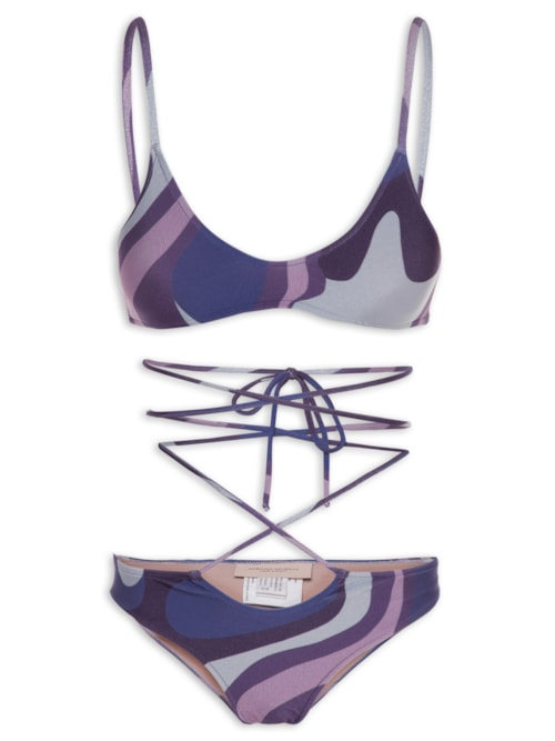 Biquíni Alça Amarração Wave - Roxo Biquíni Alça Amarração Wave - Roxo