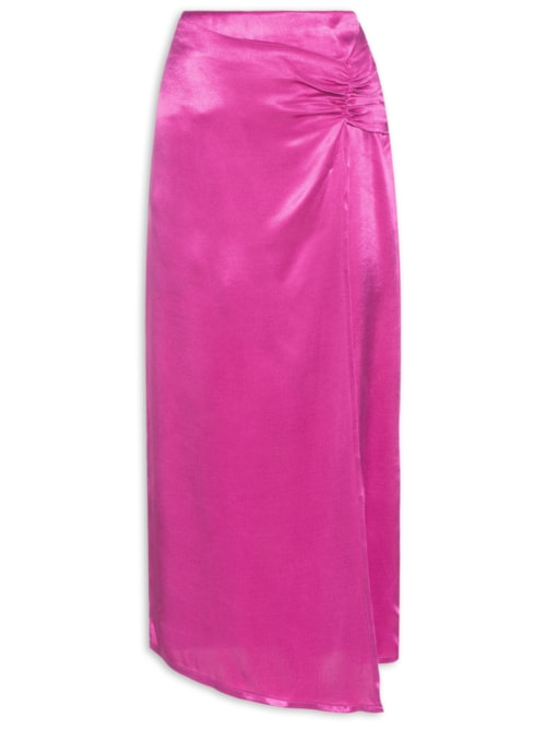 Saia Midi Cetim - Rosa Saia Midi Cetim - Rosa