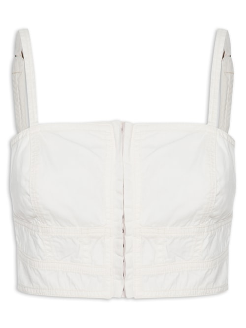 Top Sarja Pespontos - Off White Top Sarja Pespontos - Off White