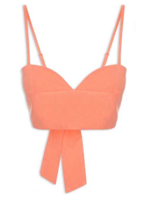 Top Linho Amarração Costas - Rosa Top Linho Amarração Costas - Rosa