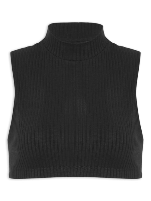 Top Aro Golinha Rib - Preto Top Aro Golinha Rib - Preto