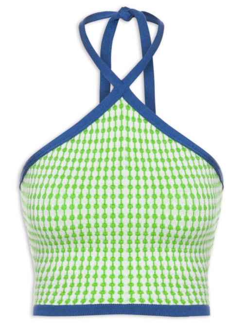 Blusa Feminina Cropped Tricot - Verde Blusa Feminina Cropped Tricot - Verde