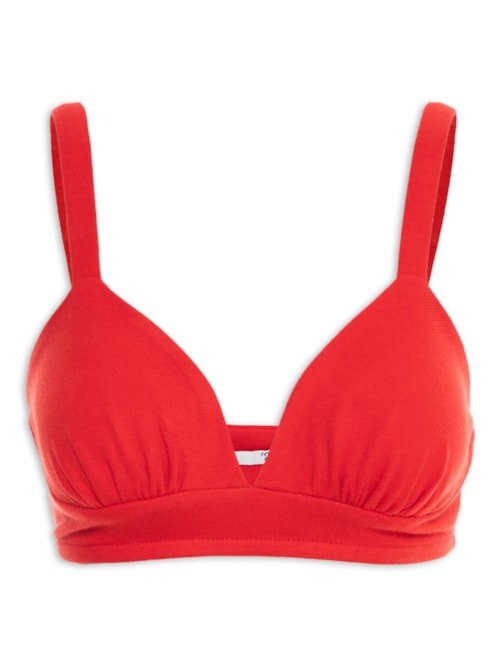 Top Em Malha Estruturada - Vermelho Top Em Malha Estruturada - Vermelho