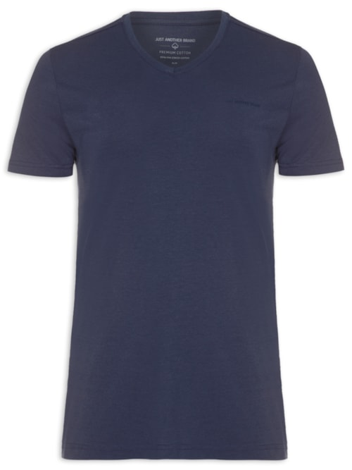 Camiseta Masculina Cotton Premium V - Azul Camiseta Masculina Cotton Premium V - Azul