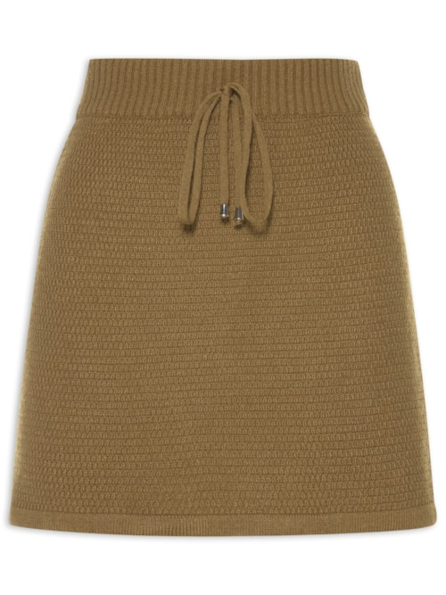 Saia Tricot Marrom