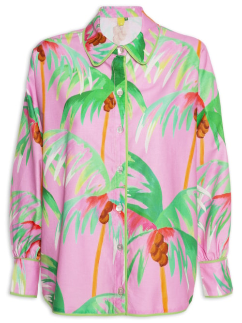 Camisa Feminina Coqueiral - Rosa Camisa Feminina Coqueiral - Rosa
