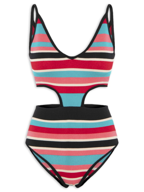 Body Tricot Multicolor - Preto Body Tricot Multicolor - Preto