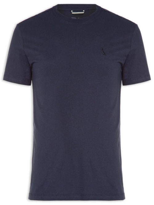 Camiseta Masculina Manga Curta Gola Careca - Azul Camiseta Masculina Manga Curta Gola Careca - Azul