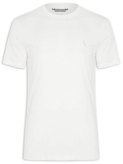 Camiseta Masculina Manga Curta Gola Care - Off White Camiseta Masculina Manga Curta Gola Care - Off White