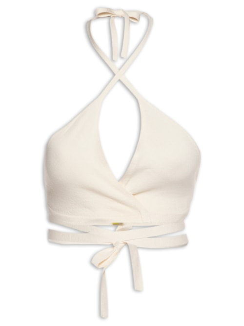 Top Tricot Amarração - Off White Top Tricot Amarração - Off White