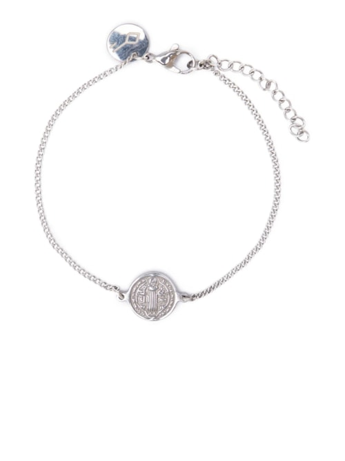 Pulseira Amuleto Silver em aço - Prata Pulseira Amuleto Silver em aço - Prata