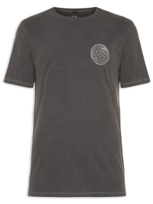 Camiseta Masculina Rx Globe - Cinza Camiseta Masculina Rx Globe - Cinza