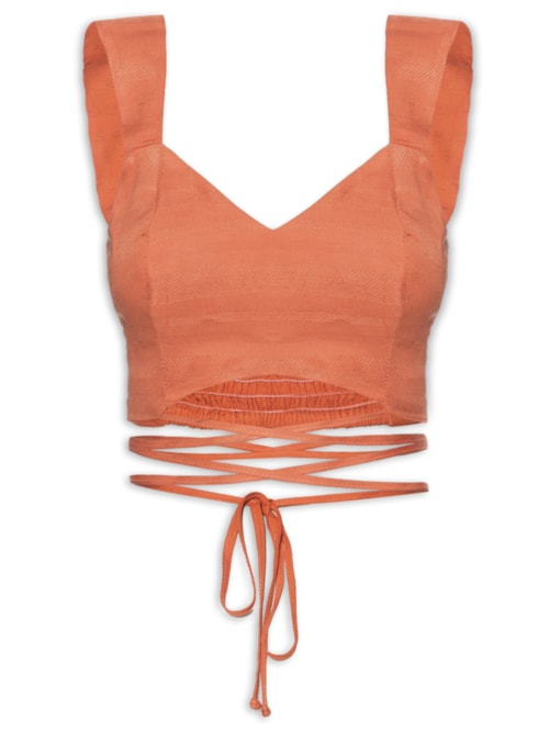 Blusa Feminina Cropped Atado - Laranja Blusa Feminina Cropped Atado - Laranja