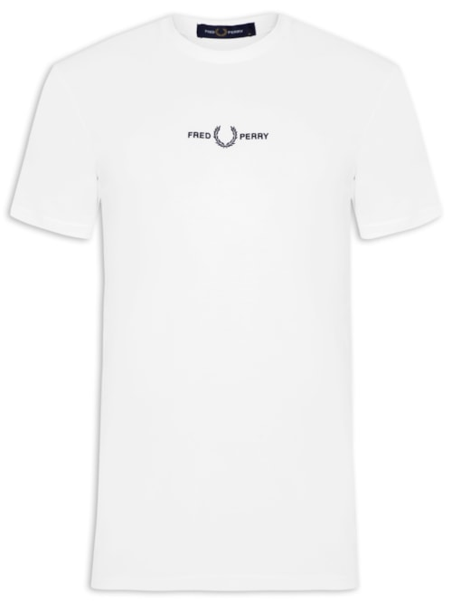 Camiseta Masculina Embroidered - Branco Camiseta Masculina Embroidered - Branco