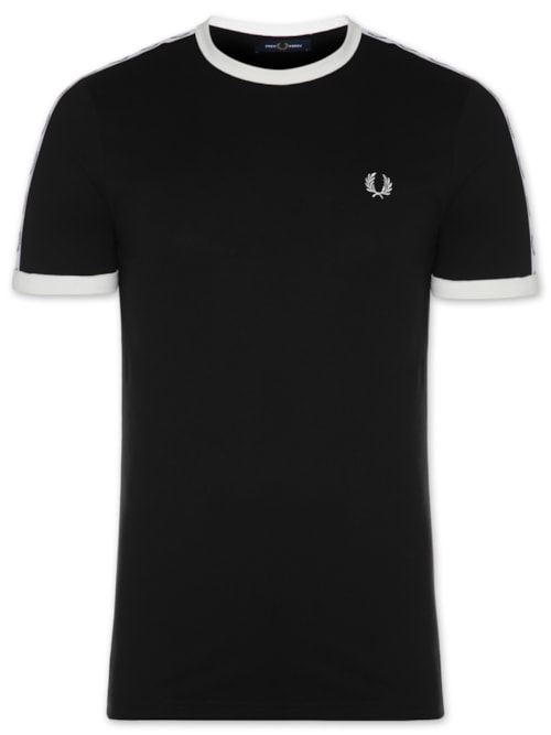 Camiseta Masculina Taped Ringer - Preto Camiseta Masculina Taped Ringer - Preto