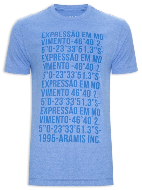 Camiseta Masculina Eco Pet Estampa Repeat - Azul Camiseta Masculina Eco Pet Estampa Repeat - Azul