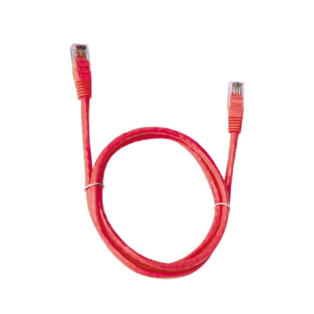 Cabo de Rede Cat.5E PlusCable Patch Cord 2,5 Metros Vermelho - PC-ETHU25RD