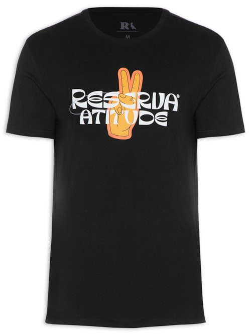 Camiseta Masculina Estampada Atitude - Preto Camiseta Masculina Estampada Atitude - Preto