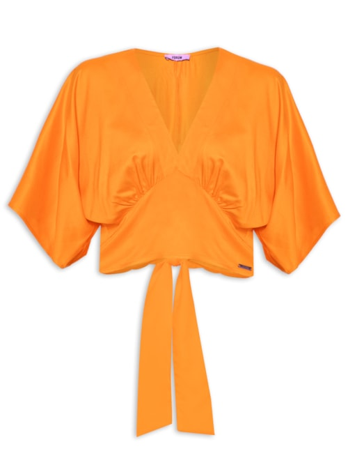 Blusa Feminina Amarração - Laranja Blusa Feminina Amarração - Laranja