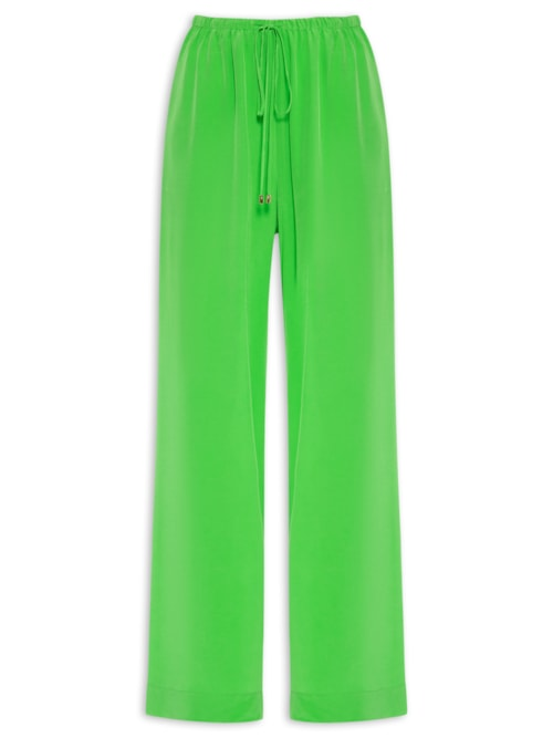 Calça Feminina Pijama Com Elástico No Cós - Verde