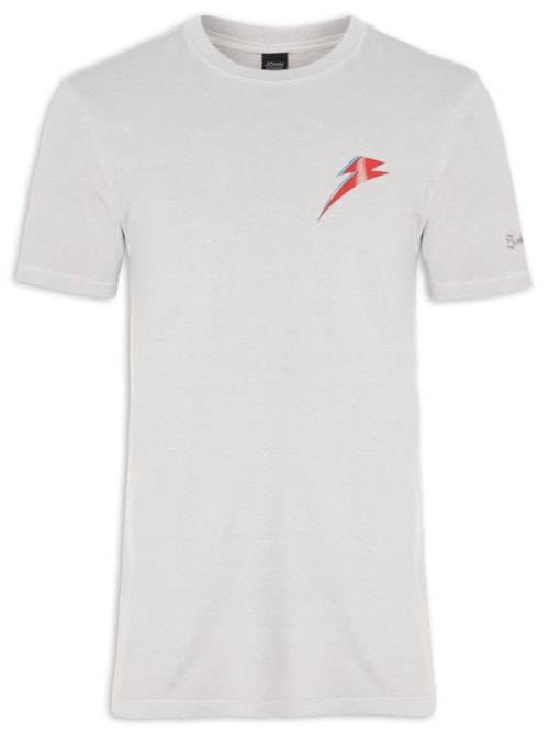 Camiseta Masculina Bowie Lightning - Cinza Camiseta Masculina Bowie Lightning - Cinza
