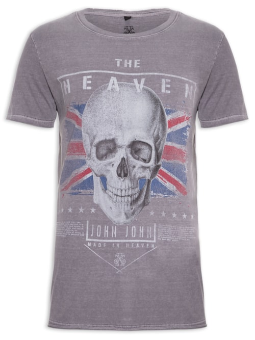 Camiseta Masculina Nsl Uk Heroes - Cinza Camiseta Masculina Nsl Uk Heroes - Cinza