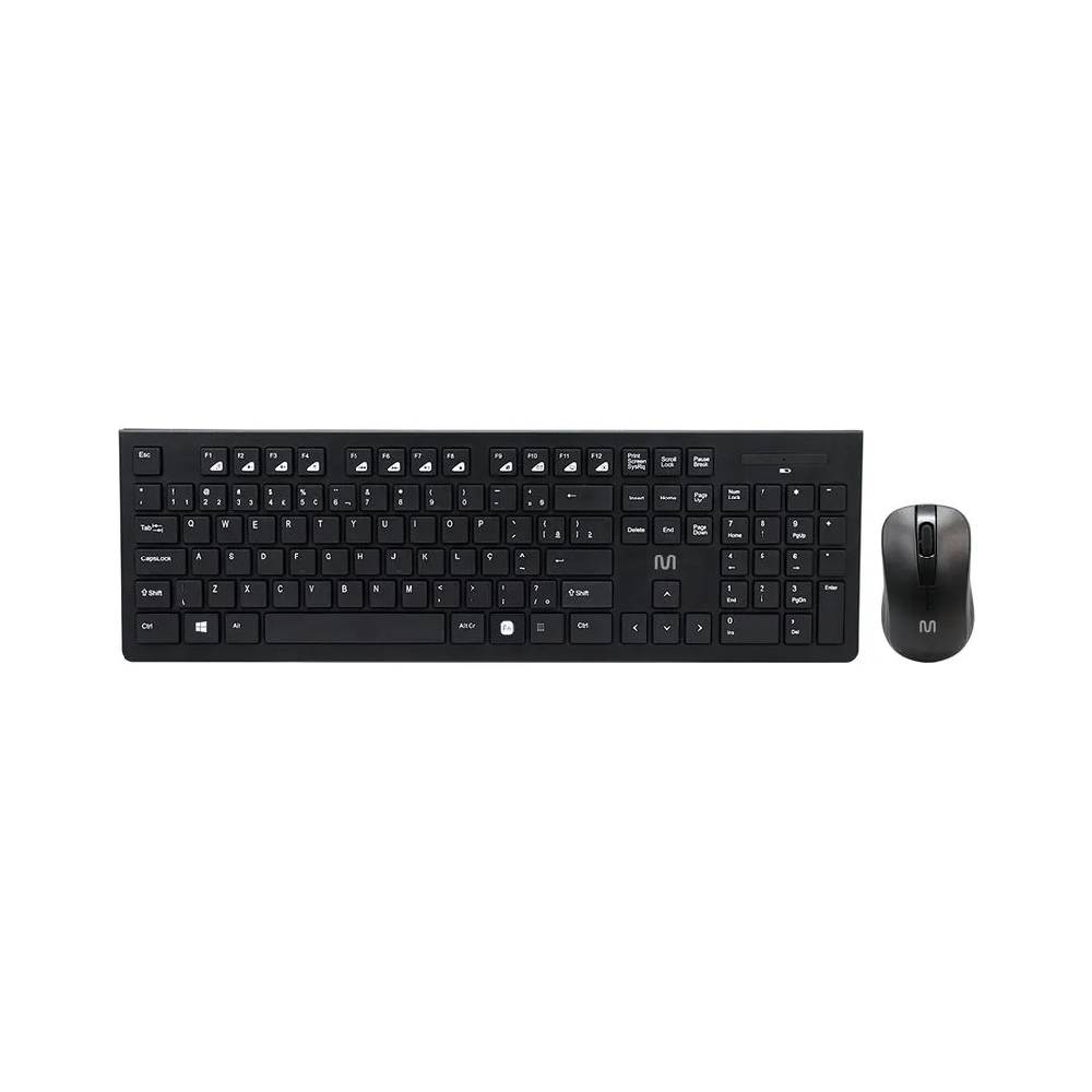Kit Teclado e Mouse Multi TC212 Wireless 1200 DPI USB Preto