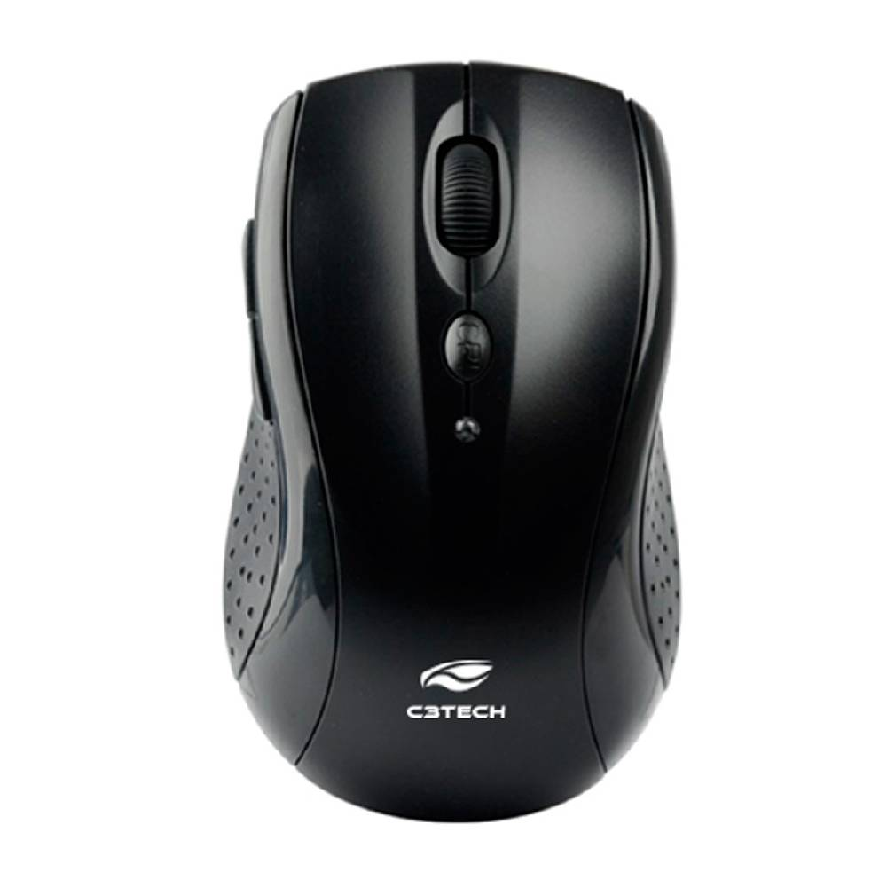 Mouse Wireless C3Tech M-W012BKV2 1600DPI 6 Botões Preto