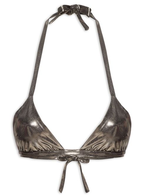 Top Franzido Liquid Metal - Dourado Top Franzido Liquid Metal - Dourado