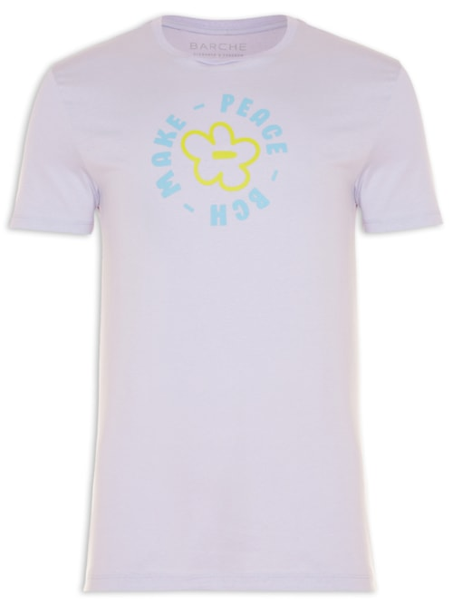 Camiseta Masculina Estampado - Lilás Camiseta Masculina Estampado - Lilás