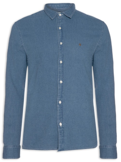 Camisa Masculina Manga Longa - Azul