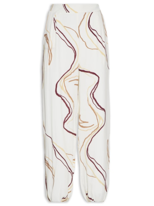 Calça Feminina Rabisco Jogger - Off White