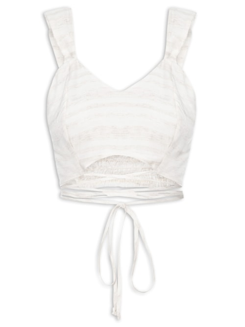 Cropped Detalhe Atado - Off White Cropped Detalhe Atado - Off White
