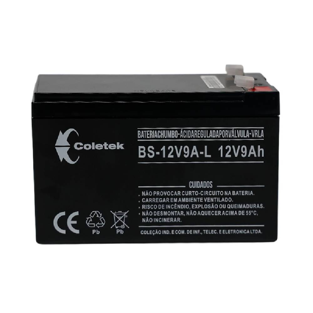 Bateria Selada Coletek Energia BS-12V9A-L Chumbo P/Nobreak 12Vx9Ah Bateria Selada Coletek Energia BS-12V9A-L Chumbo P/Nobreak 12Vx9Ah