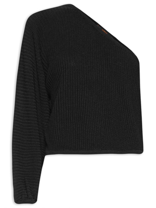 Blusa Feminina Tricot Assimétrico - Preto Blusa Feminina Tricot Assimétrico - Preto