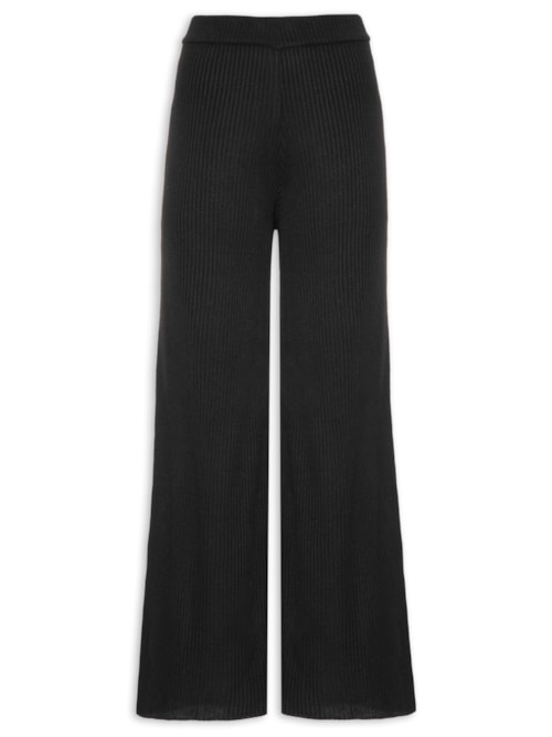 Calça Feminina Tricot Canelado - Preto