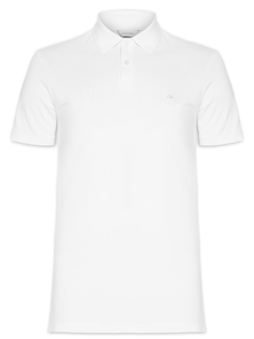 Polo Masculina Slim Fit Básica - Branco Polo Masculina Slim Fit Básica - Branco