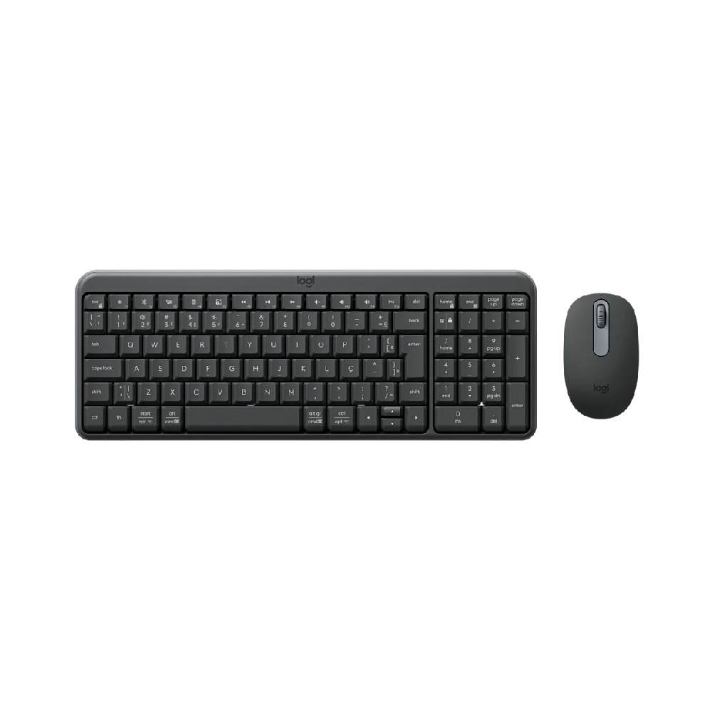 Kit Teclado e Mouse Logitech MK250 Wireless/Bluetooth Grafite - 920-013516