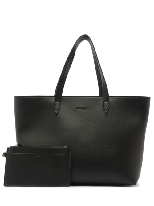 Bolsa Shopping Preta Pouch Grande - Preto
