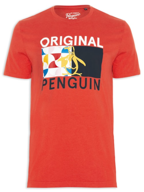 Camiseta Masculina Half - Vermelho