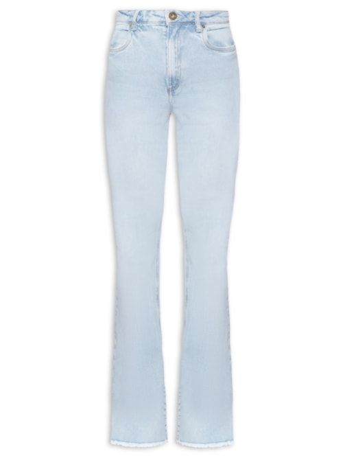Calça Feminina Jeans Iris Barra Desfiada - Azul