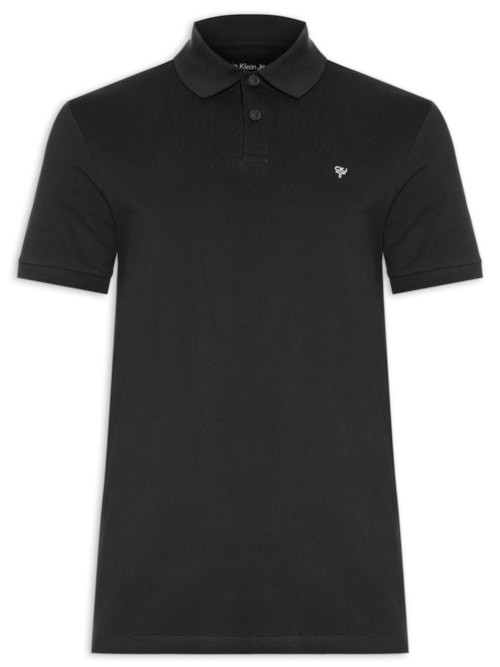 Polo Masculina Manga Curta Omega - Preto Polo Masculina Manga Curta Omega - Preto