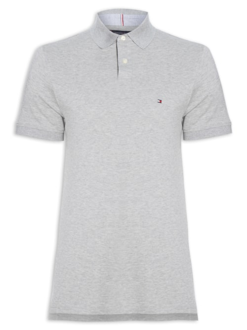 Polo Masculina 1985 Regular Fit Algodão Orgânico - Cinza Polo Masculina 1985 Regular Fit Algodão Orgânico - Cinza
