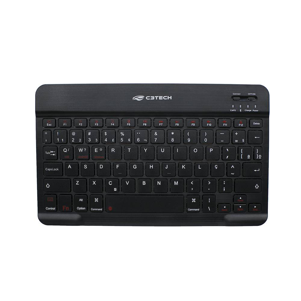 Teclado Mini C3Tech K-BT40BK Bluetooth Até 10m Preto Teclado Mini C3Tech K-BT40BK Bluetooth Até 10m Preto