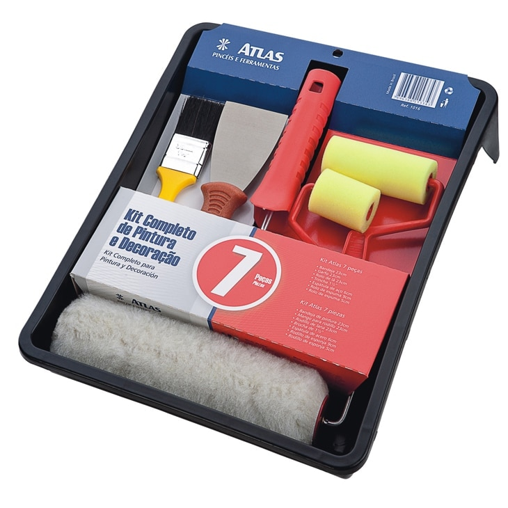 Kit para Pintura Atlas, 23 cm - 7 Peças Kit para Pintura Atlas, 23 cm - 7 Peças